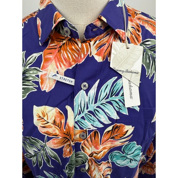 Tommy Bahama The Siesta Key Stretch Mens Floral Button Shirt Medium New - Picture 7 of 7
